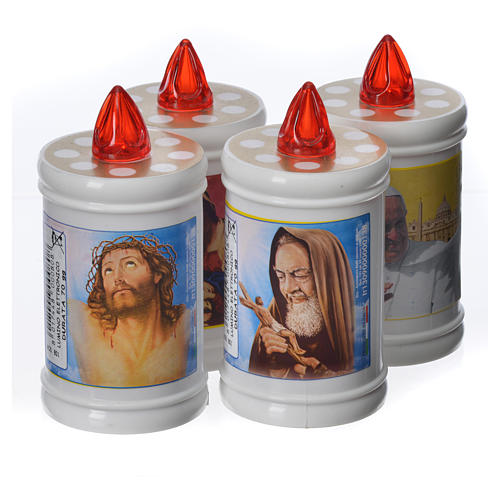 Einweg-Votivkerze LED Plastik weiß Brenndauer 60 Tagen 7