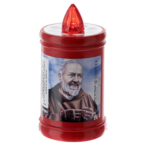 Einweg-Votivkerze LED Plastik rot Brenndauer 60 Tagen 4