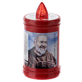 Electric votive candle in red plastic, lasting 60 days s3