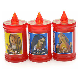 Vela eléctrci en plástico 60 días rojo s4