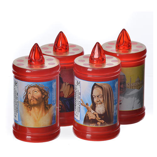 Lumino elettrico in plastica 60 gg rosso 7