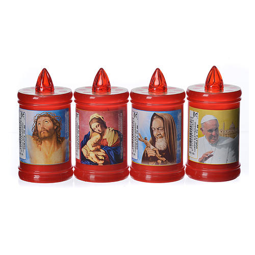 Lumino elettrico in plastica 60 gg rosso 1