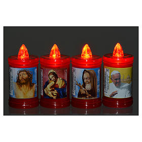 Velas Votivas: Vela eléctrica em plástico 60 dias vermelha Velas Votivas: Vela eléctrica em plástico 60 dias vermelha