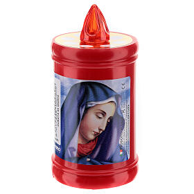 Electric votive candle in red plastic, lasting 60 days