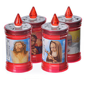 Electric votive candle in PVC, red, lasting 60 days s7