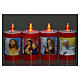 Electric votive candle in red plastic, lasting 60 days s5