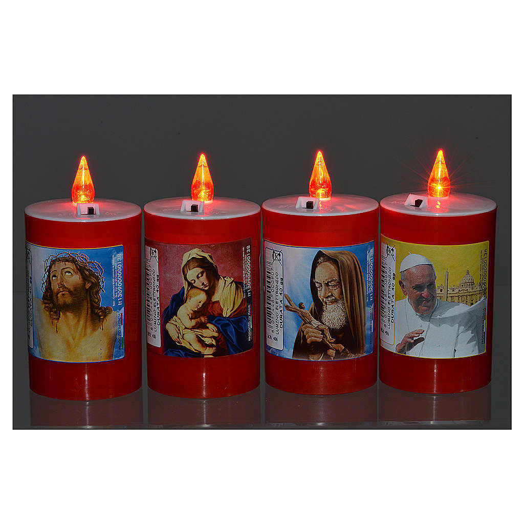 Elektrische Einweg-Votivkerze LED Plastik rot Dauer 40 Tagen 3