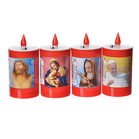 Elektrische Einweg-Votivkerze LED Plastik rot Dauer 40 Tagen s1