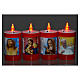 Electric votive candle in red plastic, lasting 40 days s5