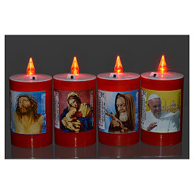 Velas Votivas: Vela eléctrica em plástico com duração 40 dias vermelha Velas Votivas: Vela eléctrica em plástico com duração 40 dias vermelha