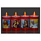 Electric votive candle in red plastic, lasting 40 days s2