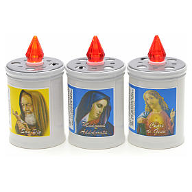 Elektrische Einweg-Votivkerze aus PVC Dauer 40 Tagen weiß s4