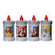 Electric votive candle in PVC, white, lasting 40 days s5