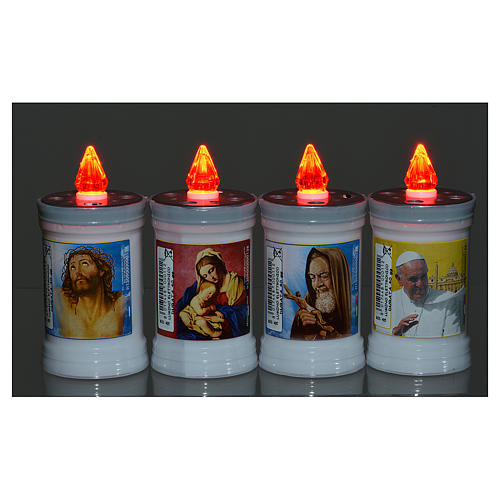 Electric votive candle in PVC, white, lasting 40 days 2