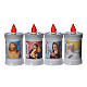 Electric votive candle in PVC, white, lasting 40 days s1