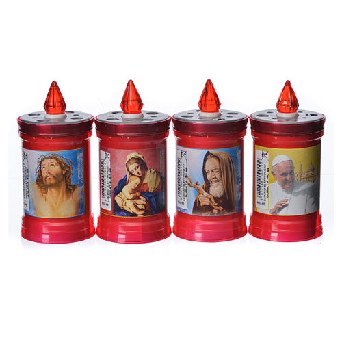 Lumino elettrico in pvc durata 40 gg rosso 5