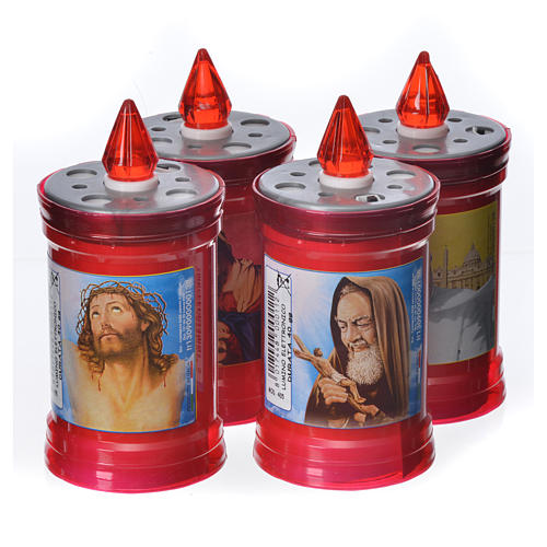 Lumino elettrico in pvc durata 40 gg rosso 7