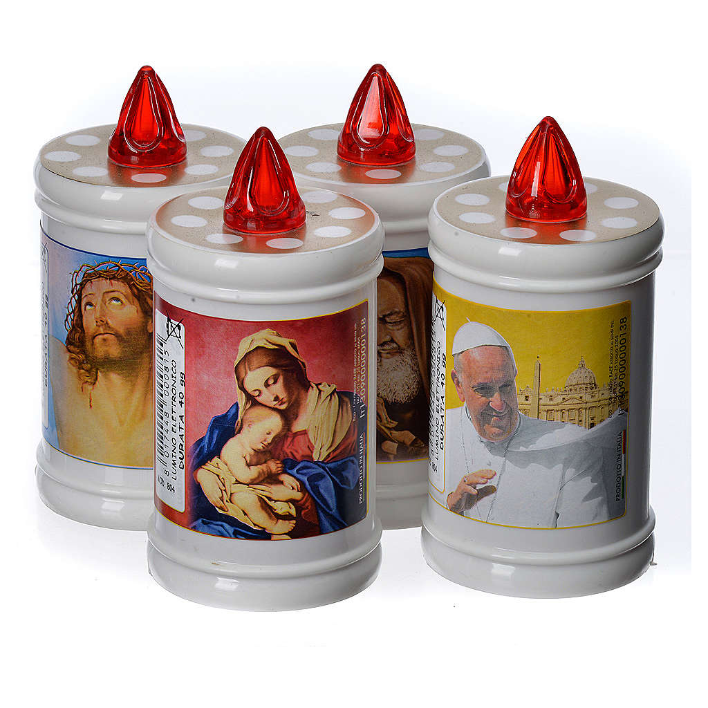 Plastic, electric votive candle, white, lasting 40 days online sales