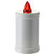 Plastic, electric votive candle, white, lasting 40 days s5
