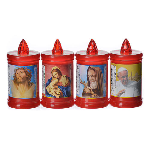 Lumino elettrico in plastica della durata di 40 gg rosso 1