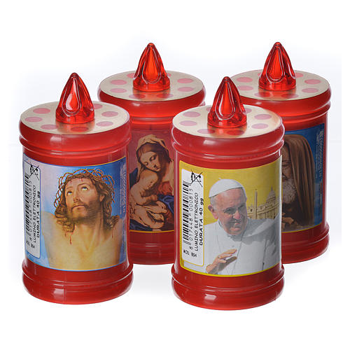 Lumino elettrico in plastica della durata di 40 gg rosso 3