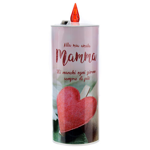 LED votive candle, "Mum" 2