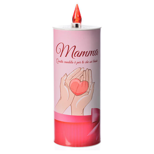 LED votive candle, "Mum" 1