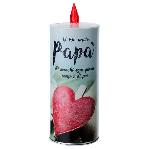 LED votive candle, "Dad" 1