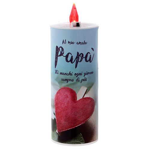 LED votive candle, "Dad" 1