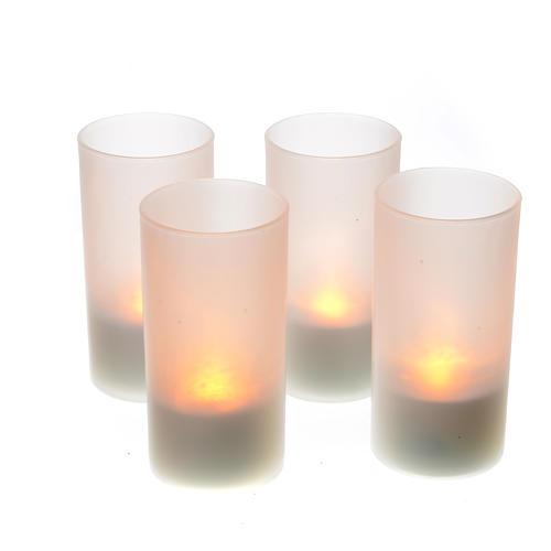 Tea light votive candles, rechargeable LED light, 4 pcs 3