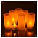 Tea light votive candles, rechargeable LED light, 6 pcs s2