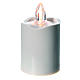 Votive candle, white with yellow LED light s1