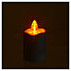 Votive candle, white with yellow LED light s2