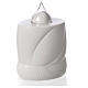 Lumada electric candle, white with cross and yellow flame s3
