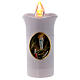 Vela Lumada imagen Virgen de Lourdes blanco llama amarilla parpadeante s1