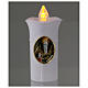 Vela Lumada imagen Virgen de Lourdes blanco llama amarilla parpadeante s2