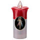 Lumada electric candle, white, image of Jesus with flickering li s1