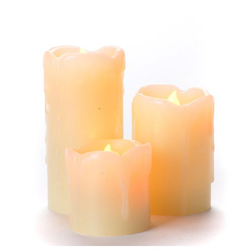 Set 3 candele batterie fiamma viva 1