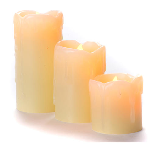 Set 3 candele batterie fiamma viva 2