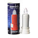 White electric candle with trembling flame and adhesive s2