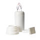 White electric candle with trembling flame and adhesive s3