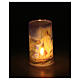 Candle with batteries Guardian Angel image and fake internal candle s3