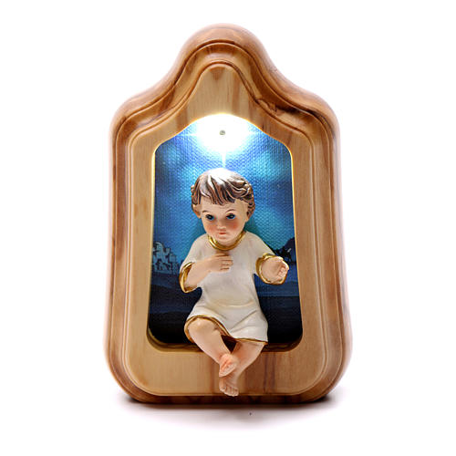 Baby Jesus candle led with music BATTERY 10X7 cm 1