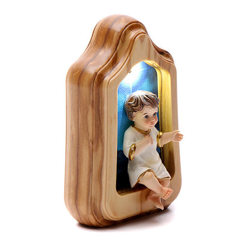 Baby Jesus candle led with music BATTERY 10X7 cm 2