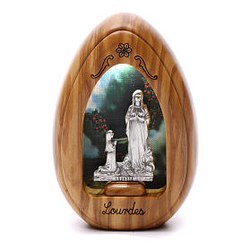 Velas Votivas: Altarinho votivo em madeira de oliveira Lourdes e Bernadette com led 10x7 cm Velas Votivas: Altarinho votivo em madeira de oliveira Lourdes e Bernadette com led 10x7 cm