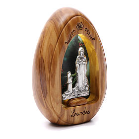 Velas Votivas: Altarinho votivo em madeira de oliveira Lourdes e Bernadette com led 10x7 cm Velas Votivas: Altarinho votivo em madeira de oliveira Lourdes e Bernadette com led 10x7 cm