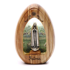 Veilleuse en bois d'olivier Fatima avec led 10x7 cm