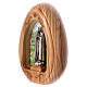 Our Lady of Fatima olive wood candle with led 10X7 cm s2
