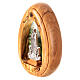 Our Lady of Fatima and shepherds olive wood candle with led 10X7 cm s2