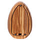 Saint Benedict olive wood candle with led 10X7 cm s4